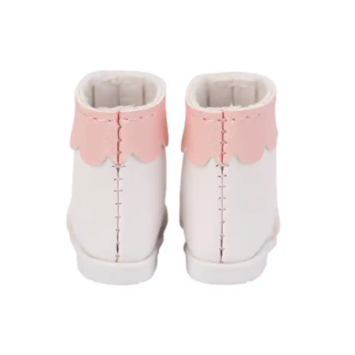Boots roses bicolores à noeud pour Mori Lolli