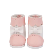 Boots roses bicolores à noeud pour Mori Lolli