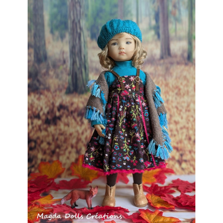 Mademoiselle Forêt Outfit for Little Darling Doll - Magda Dolls Creations
