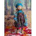 Tenue Mademoiselle Forêt pour poupée Little Darling - Magda Dolls Creations