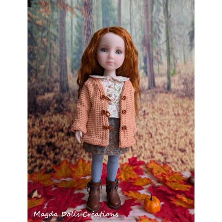 Mademoiselle Citrouille Outfit for Fashion Friends Doll - Magda Dolls Creations