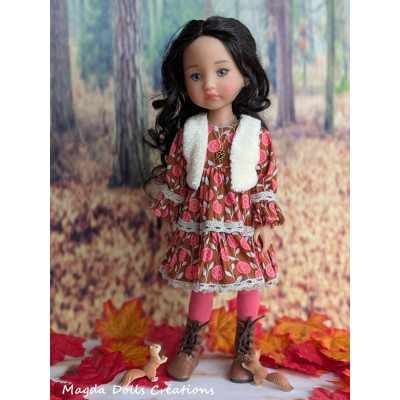 Tenue Mademoiselle Pomme de pin pour poupée Fashion Friends - Magda Dolls Creations