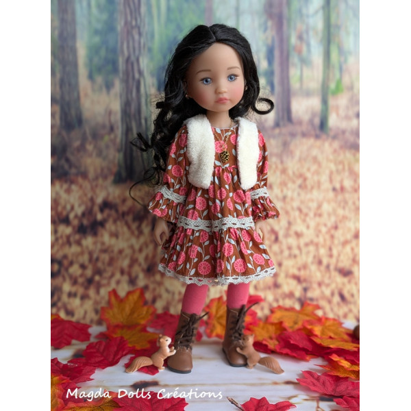 Tenue Mademoiselle Pommedepin pour poupée Fashion Friends - Magda Dolls Creations