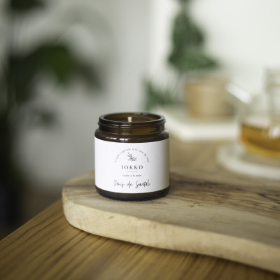 Natural Sandalwood Scented Candle - Iokko