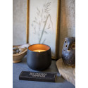 Bougie parfumée naturelle Fleur d'oranger Pot grès noir mat - Les Choses simples