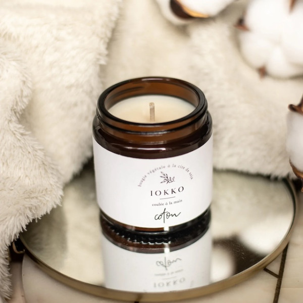 Natural Cotton Scented Candle - Iokko