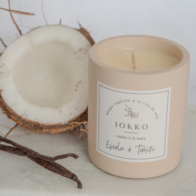 Bougie parfumée naturelle Escale à Tahiti - Iokko
