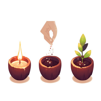 Bougie parfumée artisanale Pink Love - Luminante