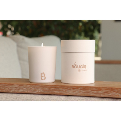 Bougie parfumée naturelle Caramel beurre salé - Bougie Blanche
