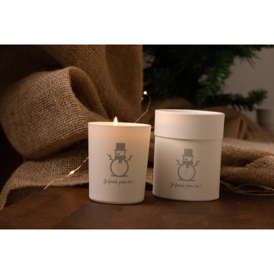Natural Gingerbread Scented Candle - White Candle