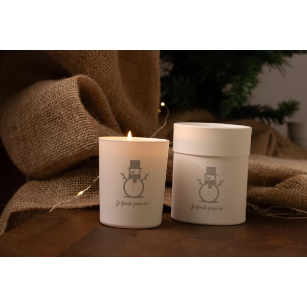 Natural Gingerbread Scented Candle - White Candle
