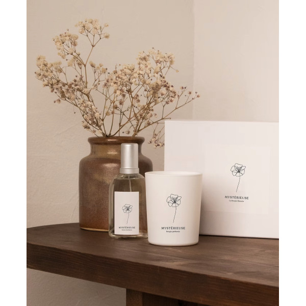 Coffret Bougie et brume parfumées Mystérieuse - Bougie Blanche