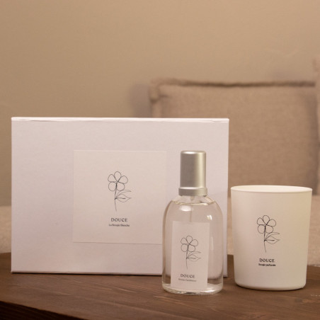 Soft Candle and Scented Mist Gift Set - White Candle