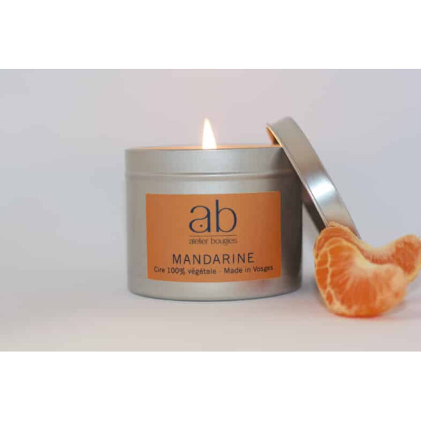 Bougie artisanale parfumée Mandarine - Atelier Bougies