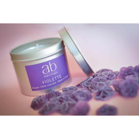 Handcrafted Violet Scented Candle - Candle Workshop