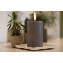 Bougie pilier non parfumée naturelle Gris - Atelier Bougies