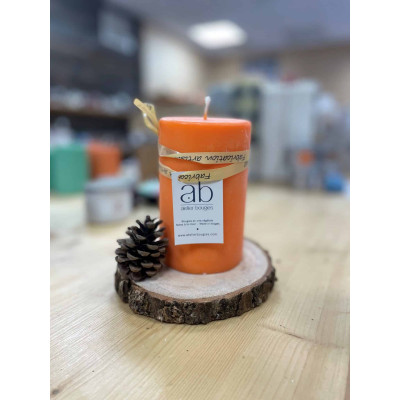 Bougie pilier non parfumée naturelle Orange - Atelier Bougies