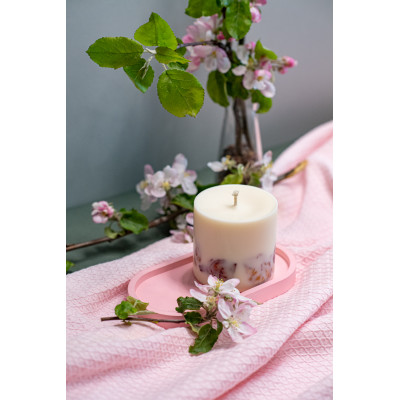 Natural Rose Scented Pillar Candle - TL Candles