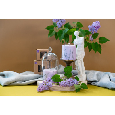 Natural Lavender Scented Pillar Candle - TL Candles