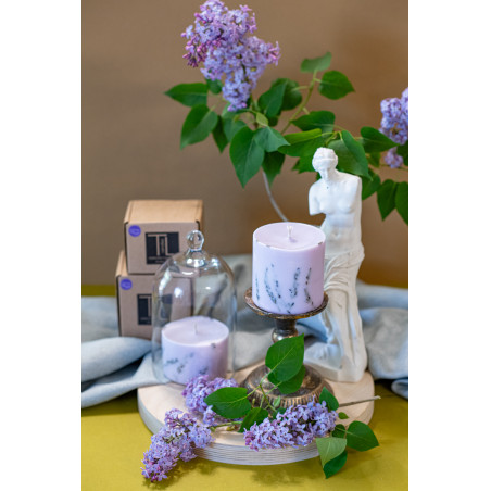 Natural Lavender Scented Pillar Candle - TL Candles