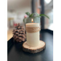 Support en bois naturel pour bougie sans contenant - Atelier Bougies