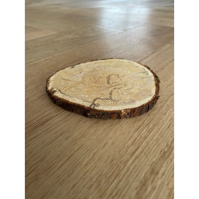 Support en bois naturel pour bougie sans contenant - Atelier Bougies