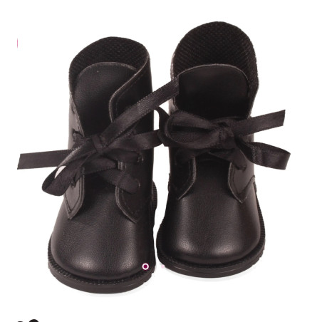 Bottines noires à lacets pour poupée Little Kidz 36 cm