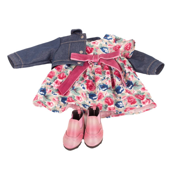 Ensemble combo denim rose pour poupée 45-50 cm - Götz