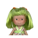 Poupée Little Pippa Nines d'Onil cheveux verts — carré lisse avec frange