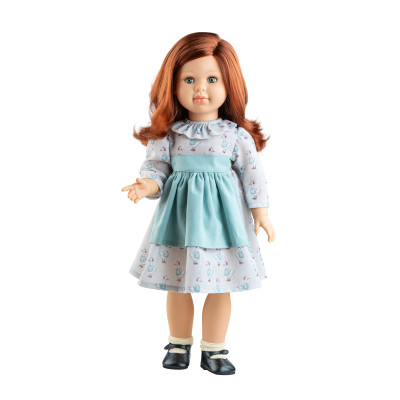 Poupée articulée Sandra Las Reinas Paola Reina - Cheveux roux - Robe imprimée