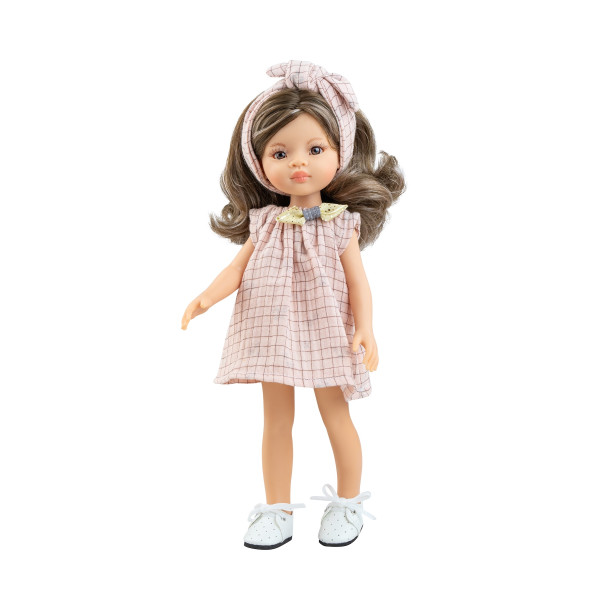 Poupée Sofia Las Amigas Paola Reina - Cheveux bruns et robe rose