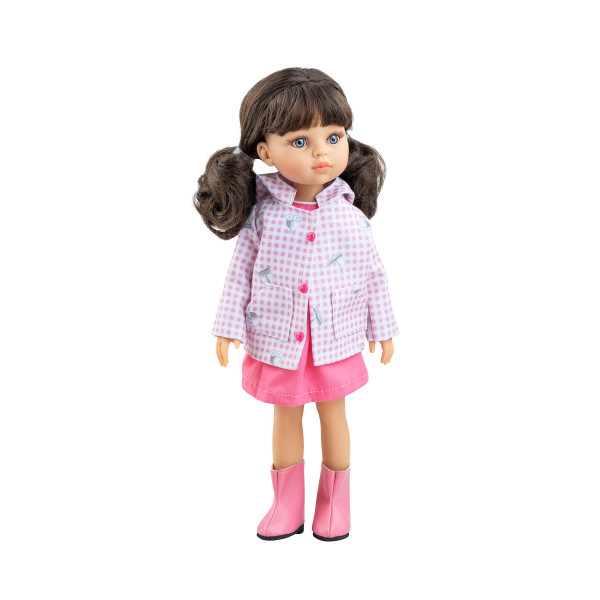 Poupée Carol Las Amigas Paola Reina - Cheveux bruns et veste à capuche