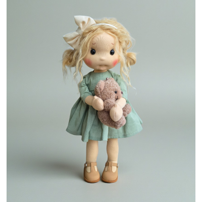 Mint Inspiration Waldorf doll 38 cm - Art and Doll
