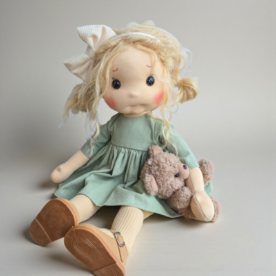 Mint Inspiration poupée Waldorf 38 cm - Art and Doll