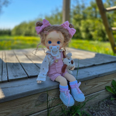 Poupée articulée Honey Boo Coton Bio 40 cm - Art and Doll