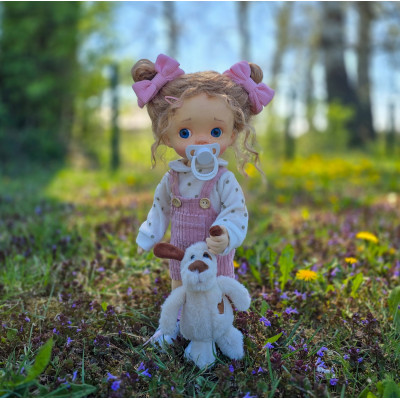 Poupée articulée Honey Boo Coton Bio 40 cm - Art and Doll