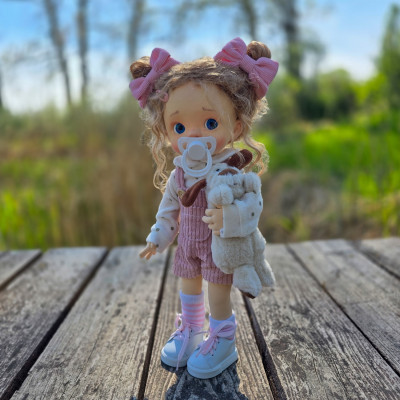 Poupée articulée Honey Boo Coton Bio 40 cm - Art and Doll