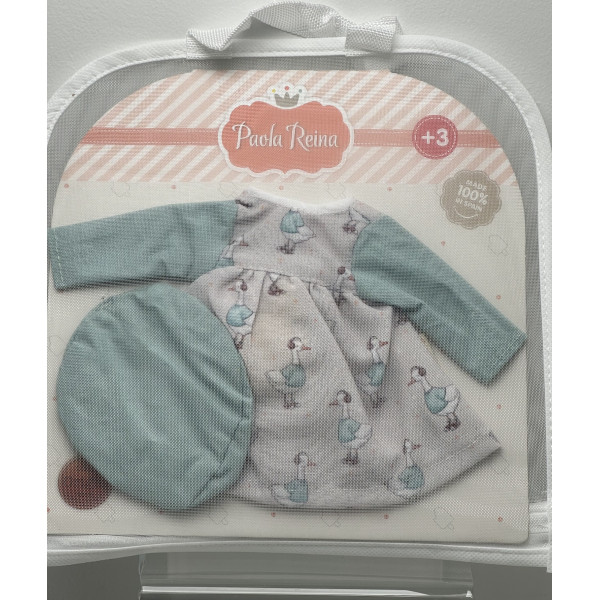 Tenue pour poupée Las Amigas, robe imprimée et béret