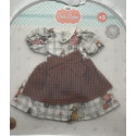 Tenue pour poupée Soy Tu, robe imprimée, avec tablier