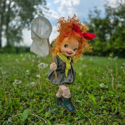 Poupée articulée Penny Coton Bio 40 cm - Art and Doll