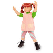 Poupée Happy Kidz, 2 tresses rousses, yeux bleus, sourire, tunique et leggings