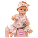 Poupon Götz Sleepy Aquini Pink Popsicle Girl 33 cm avec yeux dormeurs, biberon et pot.