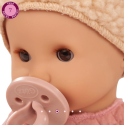 Poupon de bain Götz Sleepy Aquini Girl Beary 33 cm avec bonnet, et tétine - Gros plan visage