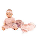 Poupon de bain Götz Aquini Butterfly Girl 33 cm avec tenue rose, bandeau, serviette papillon, biberon et pot.