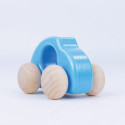 Petite voiture coccinelle bleue en bois - Bajo