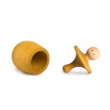 Yellow Little Things Grapat – Small pot and wooden spinning top