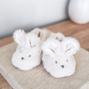 Luxury ivory bunny slippers...
