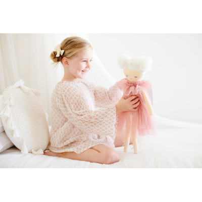 Grande Poupée en tissu Ava Angel Blush Silver - Alimrose