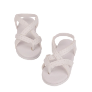 White flip-flops with a...