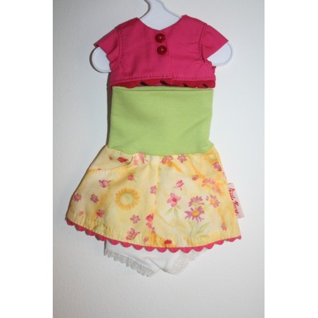 Tenue Printanière Pour Poupée Minouche 34 Cm - Vêtement Seul Fait Main - Neuf